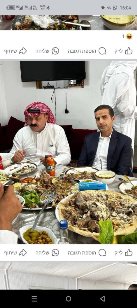 الشيخ سالم القريناوي يشارك في إفطار رسمي بسفارة الإمارات في تل أبيب